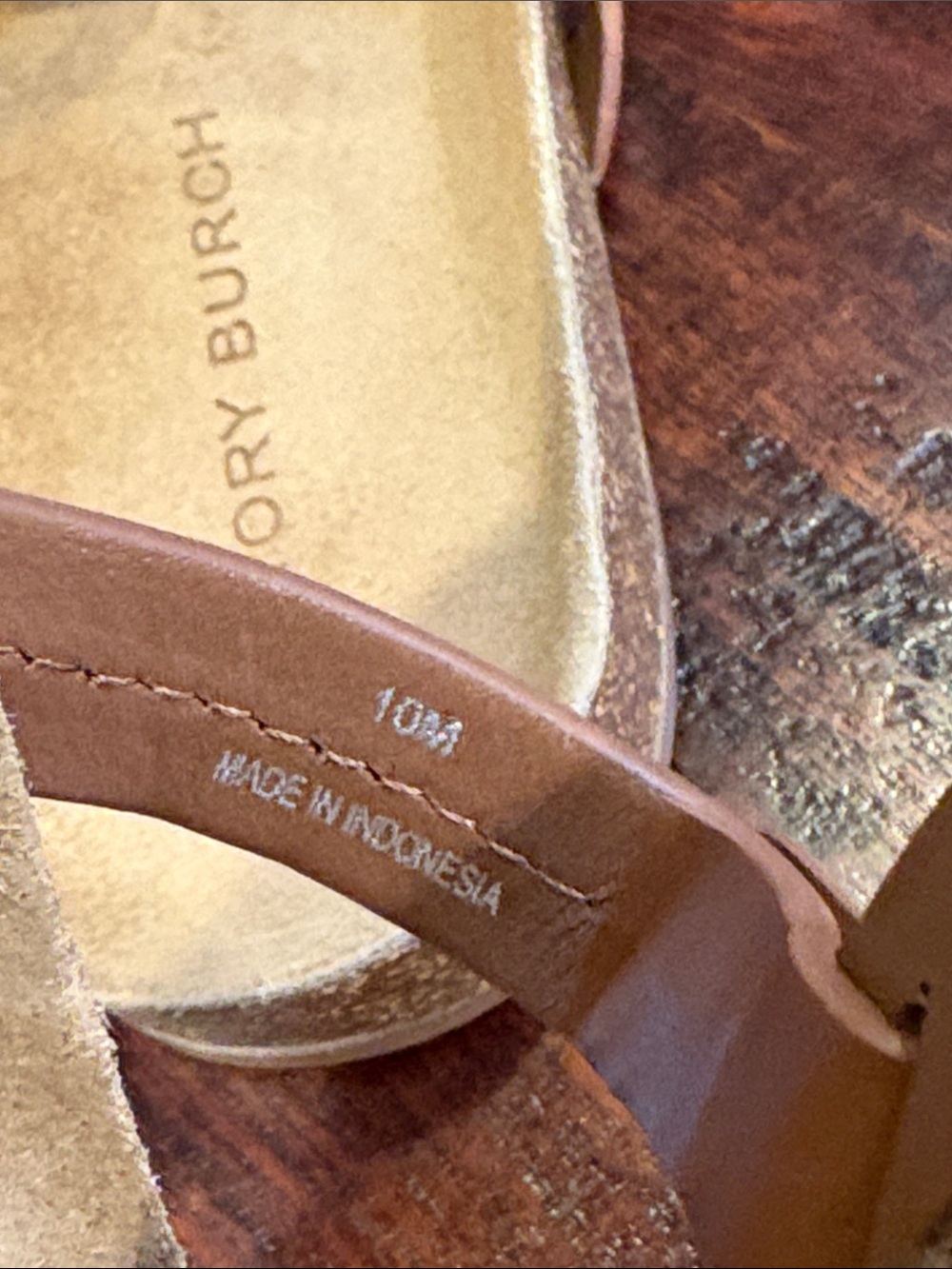 Tory Burch Miller Cloud Sandals Tan Calf Leather / Cork size 10 - Picture 4 of 10